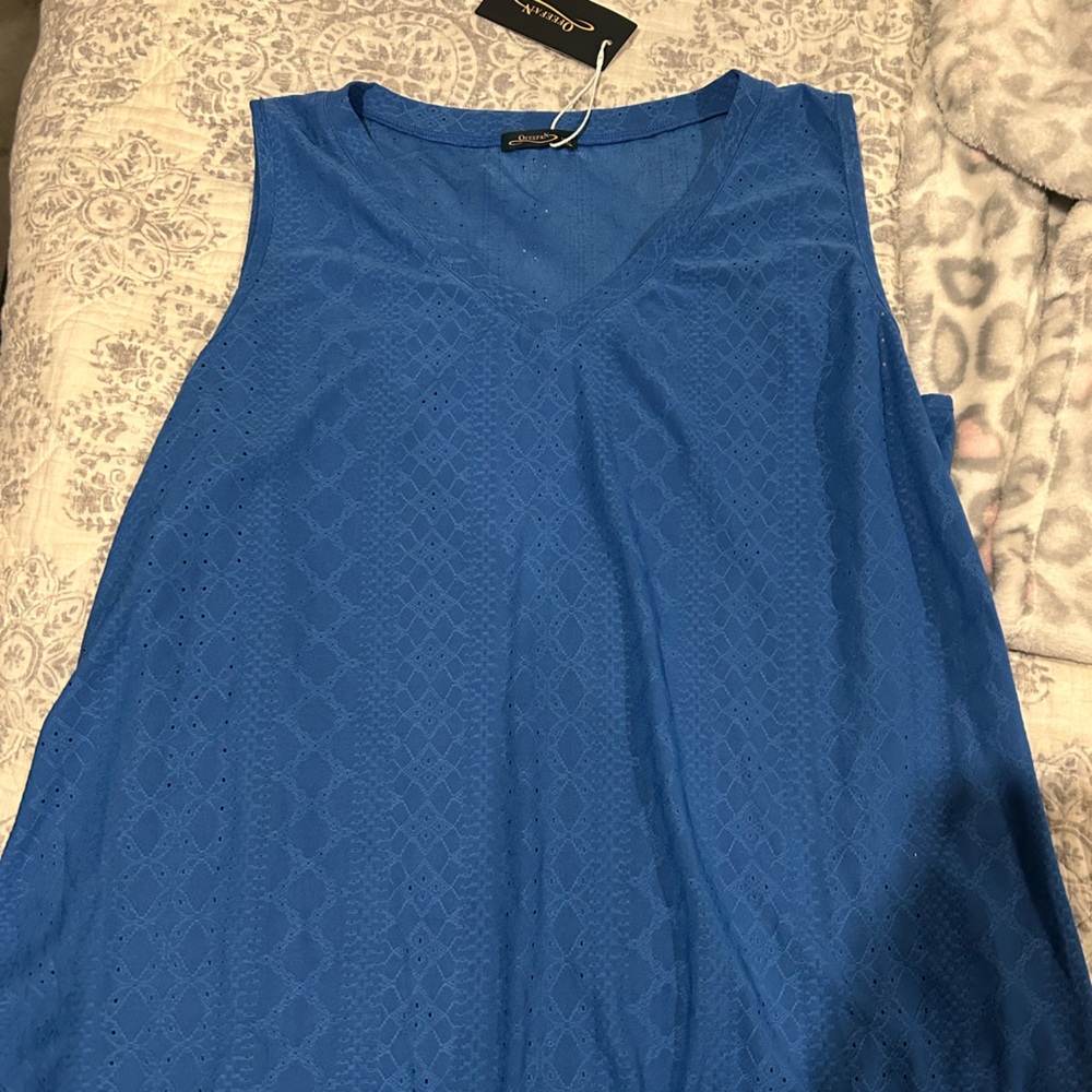 Blue Sleeveless Top
